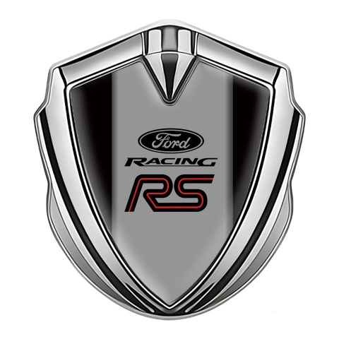 Ford RS Bodyside Emblem Self Adhesive Silver Black Texture Racing Logo