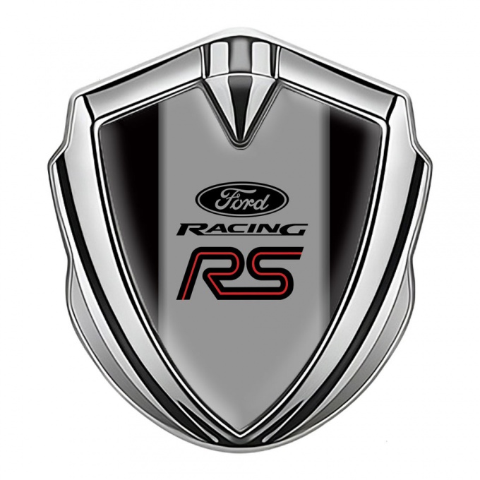 Ford RS Bodyside Emblem Self Adhesive Silver Black Texture Racing Logo
