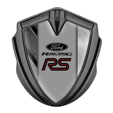 Ford Metal Emblem Self Adhesive Graphite Brushed Sector Steel Racing Logo
