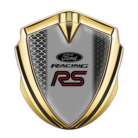 Ford RS Fender Emblem Badge Gold Steel Grate Center Column Template