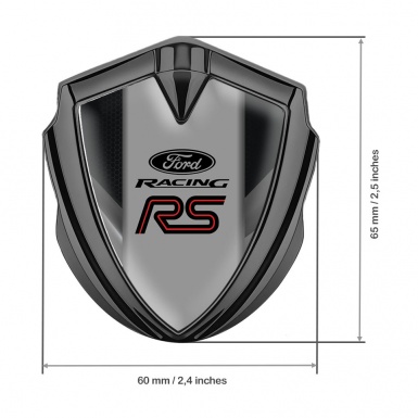 Ford RS Emblem Self Adhesive Graphite Black Grey Fragments Sport Logo