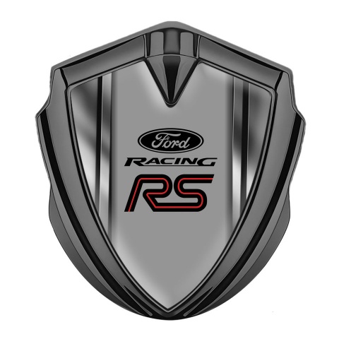 Ford RS Emblem Car Badge Graphite Metallic Frame Effect Racing Print