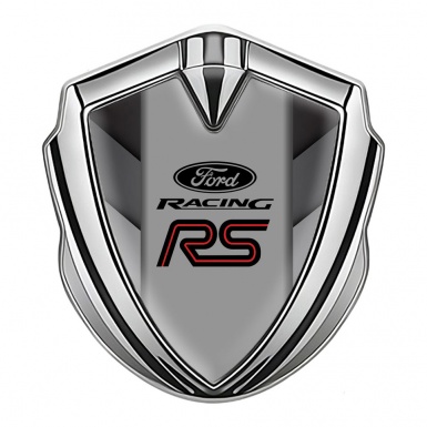 Ford RS Bodyside Emblem Self Adhesive Silver Dark Shades Fragments