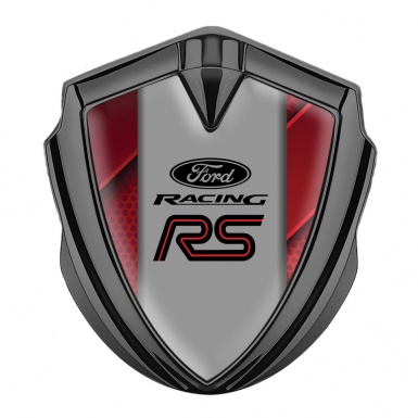 Ford RS Metal Emblem Self Adhesive Graphite Red Template Racing Edition