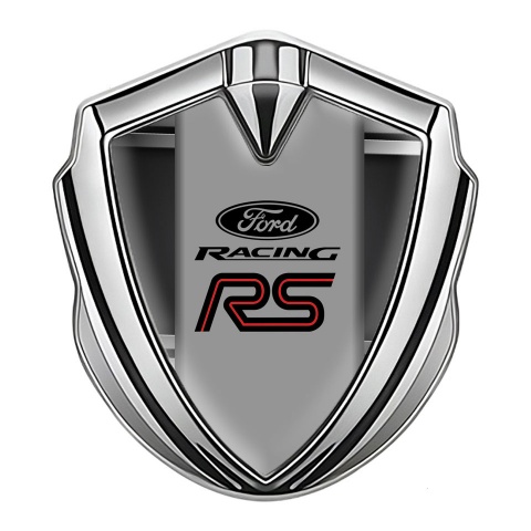 Ford RS Bodyside Emblem Badge Silver Black Base Metallic Fragments