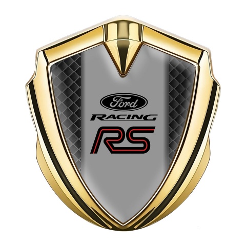 Ford RS Bodyside Domed Emblem Gold Dark Cells Rallye Sport Edition