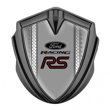Ford RS Emblem Self Adhesive Graphite Metal Treadplate Racing Edition