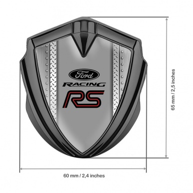 Ford RS Emblem Self Adhesive Graphite Metal Treadplate Racing Edition