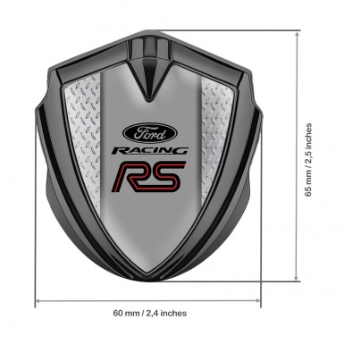 Ford RS Bodyside Emblem Badge Graphite Industrial Steel Racing Design