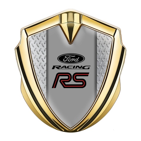 Ford RS Bodyside Emblem Badge Gold Industrial Steel Racing Design