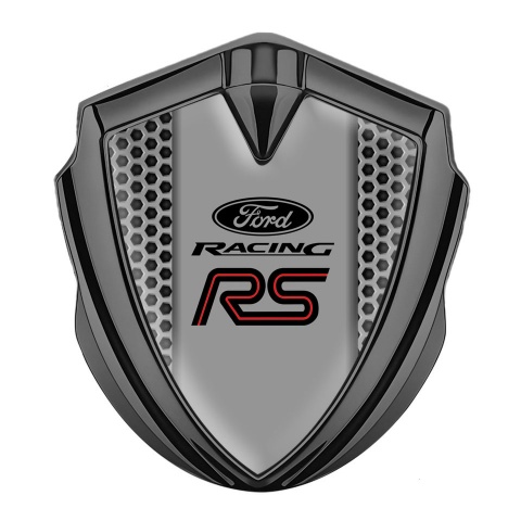 Ford RS Trunk Emblem Badge Graphite Honeycomb Frame Rallye Sport Logo