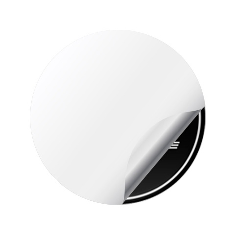 Chevrolet Corvette Silicone Stickers Wheel Center Cap Black with White Ring