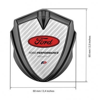 Ford Bodyside Emblem Self Adhesive Graphite White Carbon Texture Design