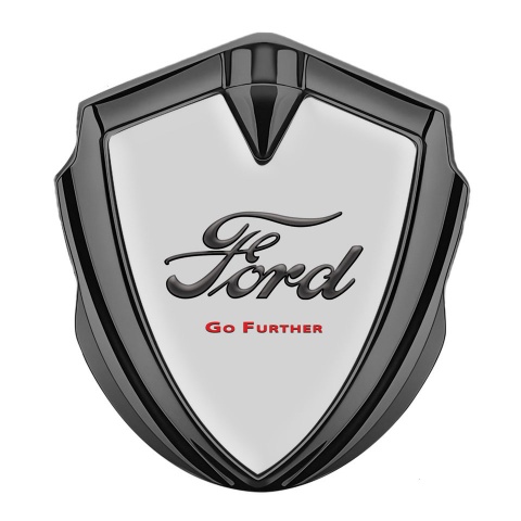 Ford Emblem Badge Self Adhesive Graphite Grey Base Vintage Logo Edition