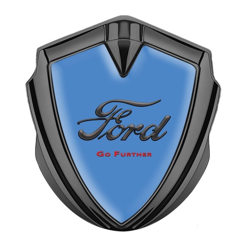 Ford Fender Emblem Badge Graphite Glacial Blue Dark Classic Logo Design