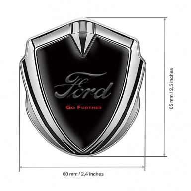Ford Bodyside Emblem Badge Silver Black Base Vintage Slogan Edition
