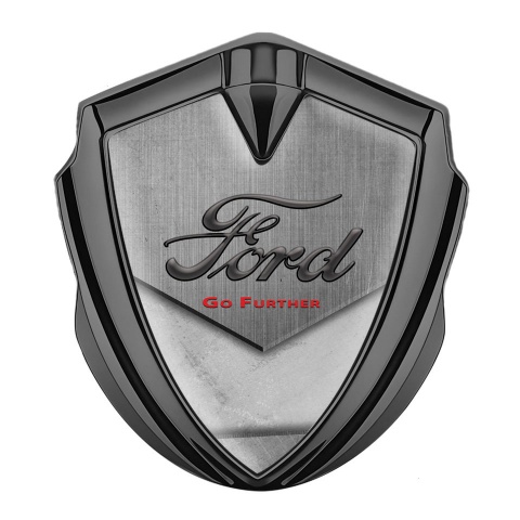 Ford Trunk Emblem Badge Graphite Stone Surface Texture Classic Slogan
