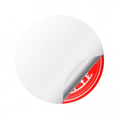Chevrolet Corvette 3D Silicone Stickers Wheel Center Cap Red White