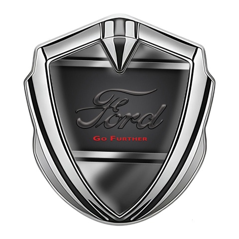 Ford Bodyside Emblem Self Adhesive Silver Steel Elements Dark Logo Design