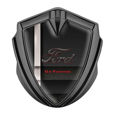 Ford Emblem Self Adhesive Graphite Mechanical Base Sport Stripe Edition