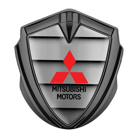 Mitsubishi Bodyside Emblem Self Adhesive Graphite Metal Shutter Effect