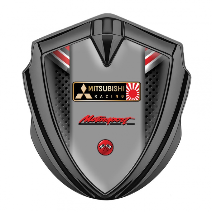 Mitsubishi Bodyside Emblem Badge Graphite Red Fragments Racing Design
