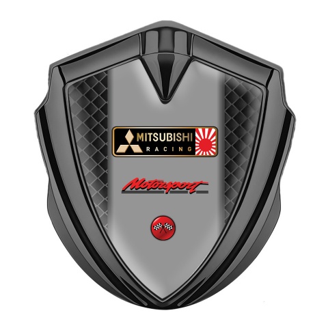 Mitsubishi Trunk Emblem Badge Graphite Dark Cells Motorsport Edition