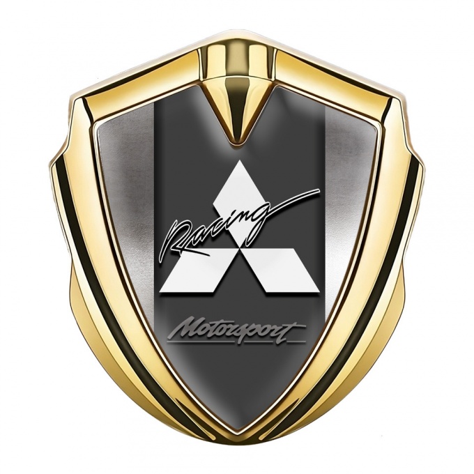 Mitsubishi Bodyside Emblem Self Adhesive Gold Metal Sheet Edition