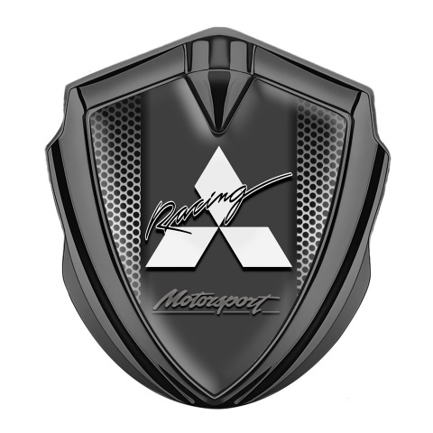 Mitsubishi Trunk Emblem Badge Graphite Moon Grate Racing Edition