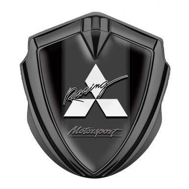 Mitsubishi Bodyside Emblem Self Adhesive Graphite Black Base Motorsport