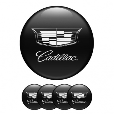 Cadillac Silicone Stickers Wheel Center Cap Black