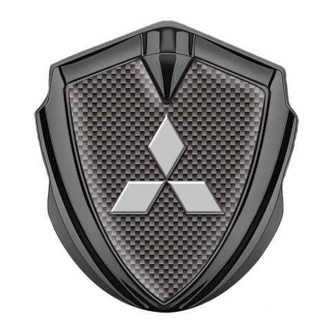 Mitsubishi Emblem Trunk Badge Graphite Grey Carbon Classic Edition