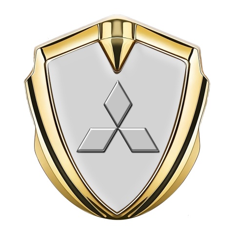 Mitsubishi Bodyside Emblem Badge Gold Moon Grey Classic Edition