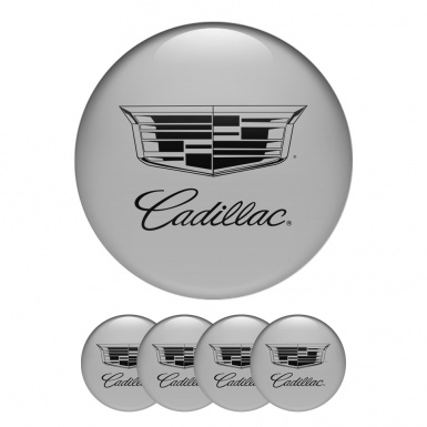 Cadillac Silicone Stickers Wheel Center Cap Grey