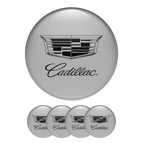 Cadillac Silicone Stickers Wheel Center Cap Grey