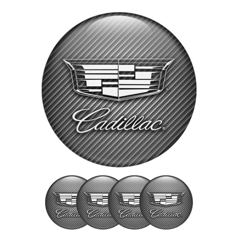 Cadillac Silicone Stickers Wheel Center Cap Carbon