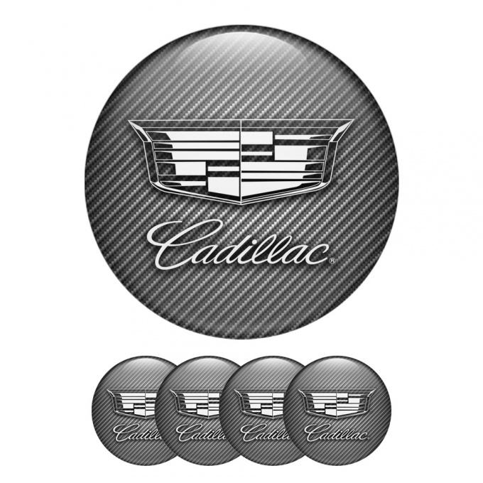 Cadillac Silicone Stickers Wheel Center Cap Carbon