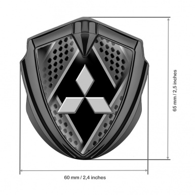 Mitsubishi Fender Emblem Badge Graphite Black Multi Panels Big Logo