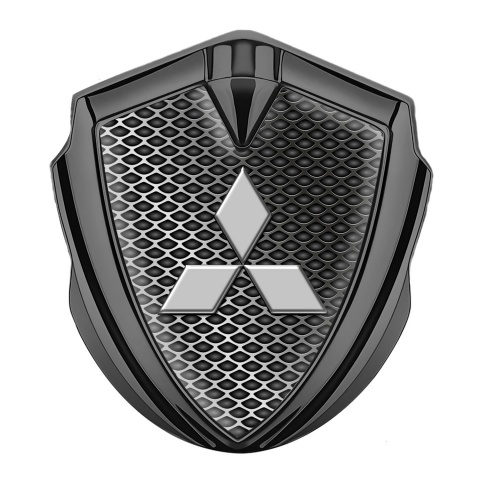 Mitsubishi Emblem Self Adhesive Graphite Industrial Grate Grey Clean Logo