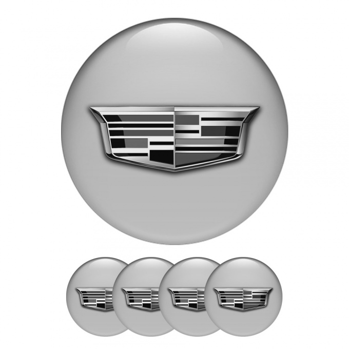 Cadillac Silicone Stickers Center Cap Grey 3D logo