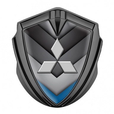 Mitsubishi Emblem Car Badge Graphite Grey Blue Pattern Classic Logo