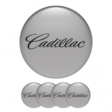 Cadillac Silicone Stickers for Wheel Center Cap Grey