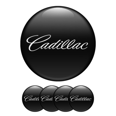 Cadillac Silicone Stickers for Wheel Center Cap Black