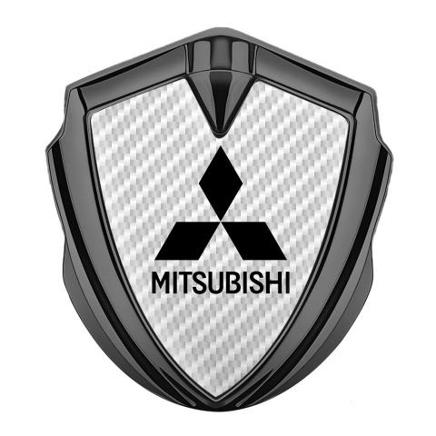 Mitsubishi Bodyside Domed Emblem Graphite White Carbon Black Edition