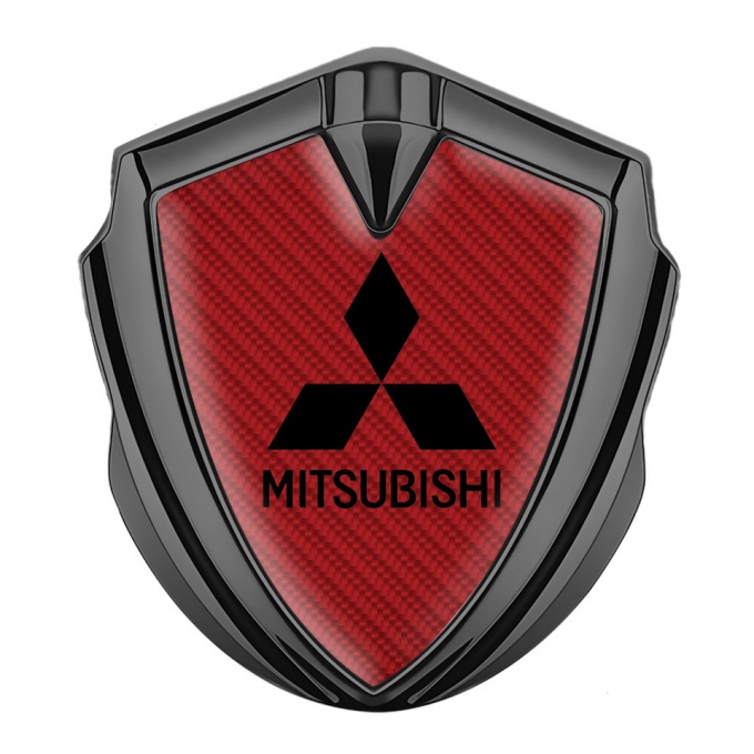 Mitsubishi Bodyside Emblem Self Adhesive Graphite Red Carbon Black Logo