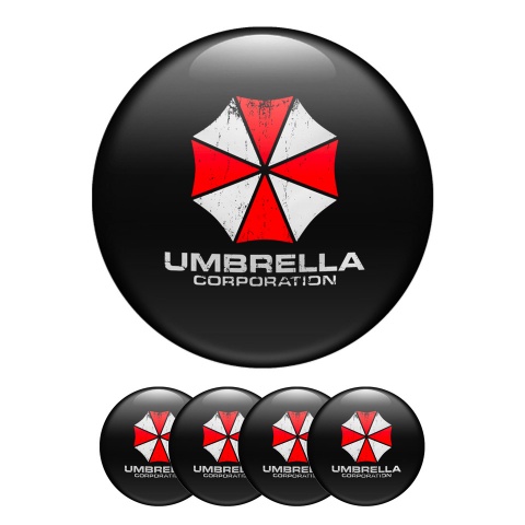 Umbrella Silicone Stickers for Wheel Center Cap Black