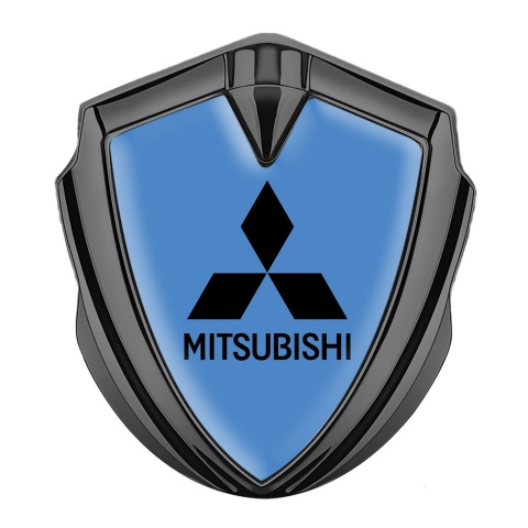 Mitsubishi Bodyside Badge Self Adhesive Graphite Glacial Blue Black Logo