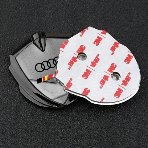 Audi RS6 Emblem Badge Self Adhesive Graphite Stone Pattern Classic Logo