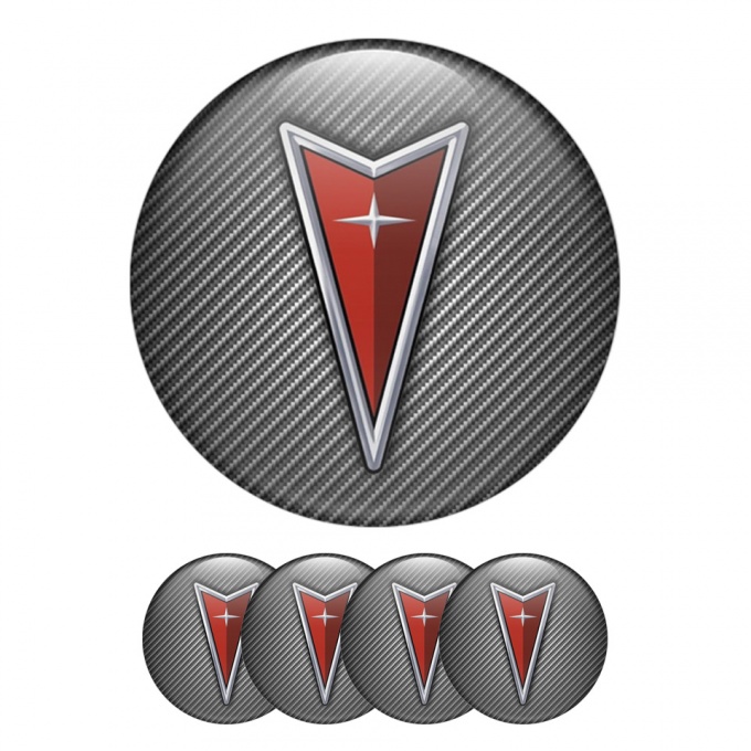 Pontiac Silicone Stickers Wheel Center Cap Carbon Simple Logo