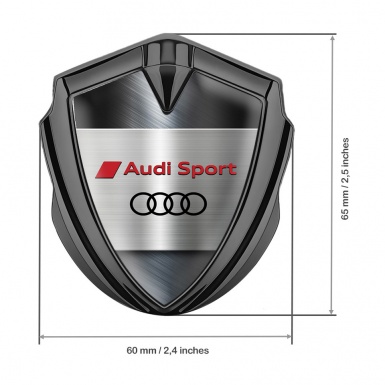 Audi Bodyside Emblem Self Adhesive Graphite Metallic Panel Edition